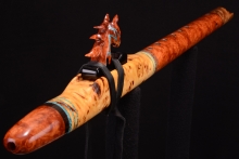 Yellow Cedar Burl Native American Flute, Minor, Mid G-4, #G22G